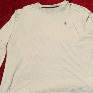 Spring white long sleeve shirt